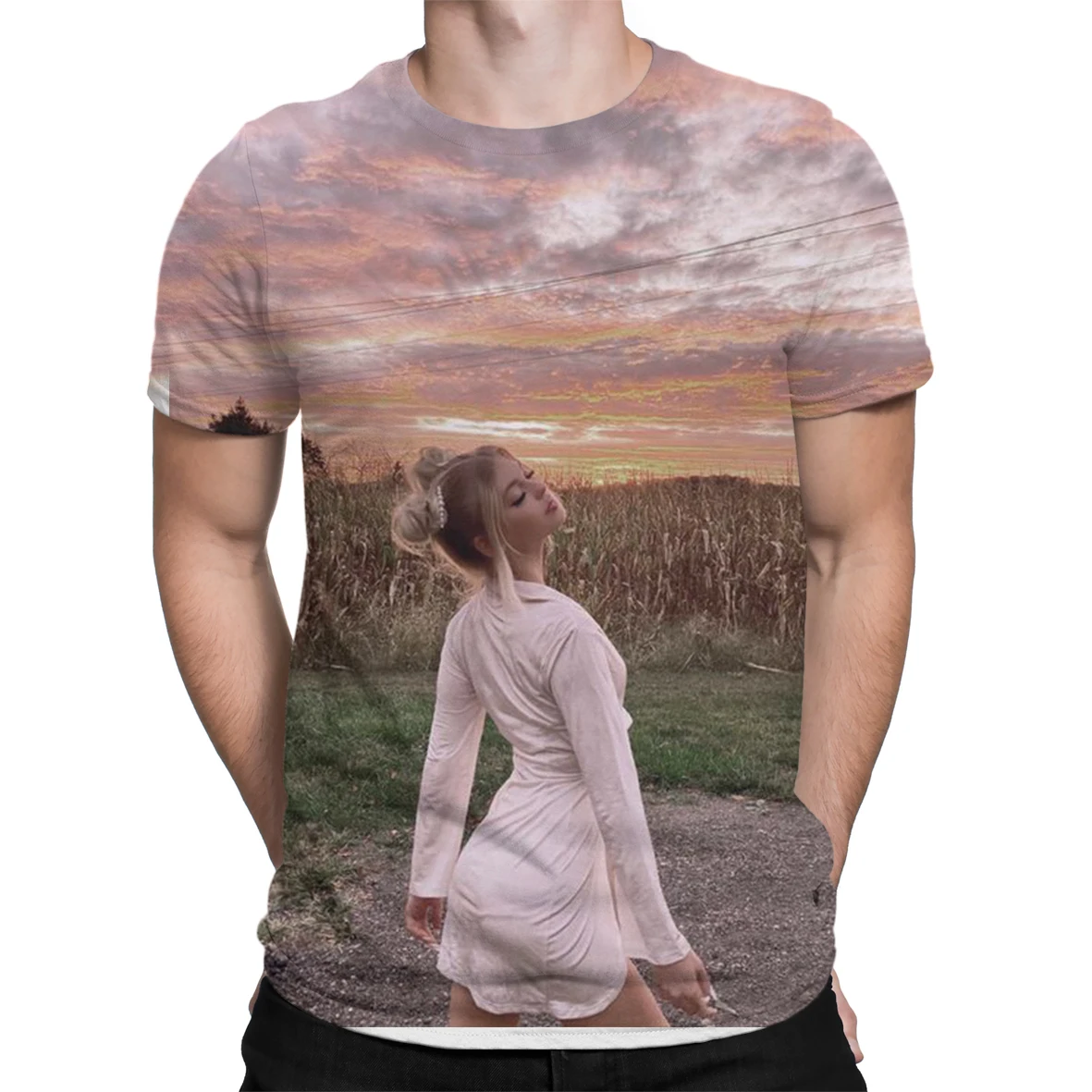 

Beautiful Loren Gray 3D Printing Men's Oversized T-shirt Short Sleeve T-shirts Summer 2021 Men's Daily Male Pullover Tops Tees