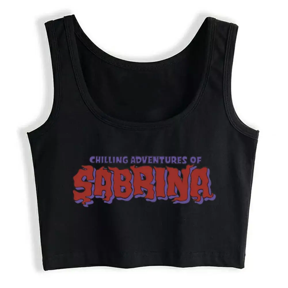 

Crop Top Female Chilling Adventures Of Sabrina Comic Black Sleeveless Tops Women