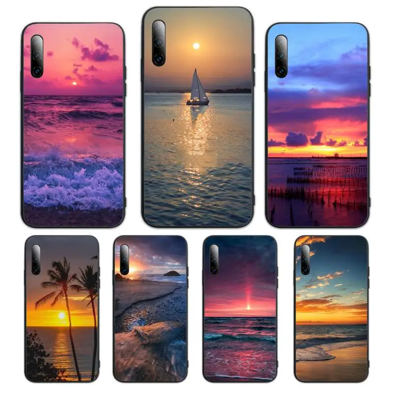 

Tropical Beach Sea Sunset Print Phone Case For Samsung Galaxy J7 J8 J4 J5 J2 J6 note 5 8 7 9 10 prime lite Cover Fundas Coque