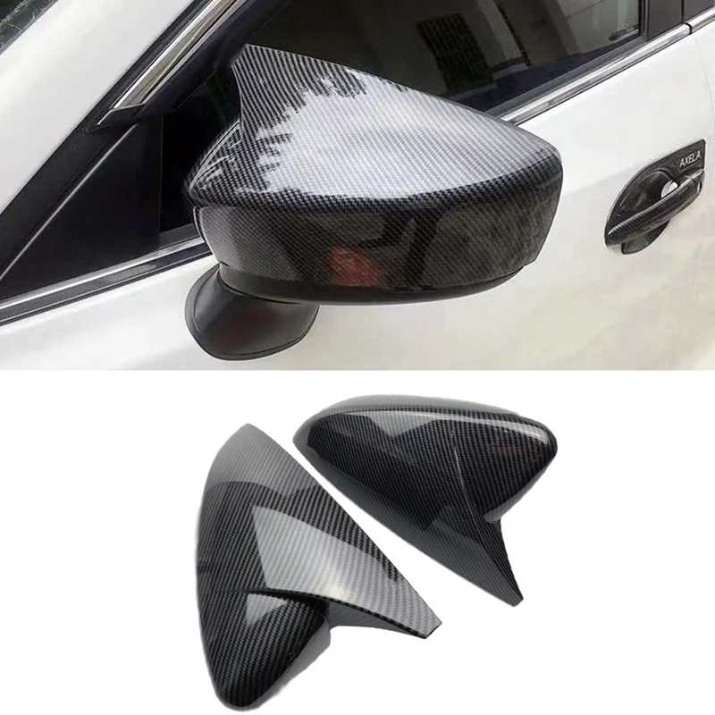 

Крышка для зеркала заднего вида из углеродного волокна, крышка для боковых крыльев, крышка для зеркала, отделка для Mazda 3 Axela 2019 2020