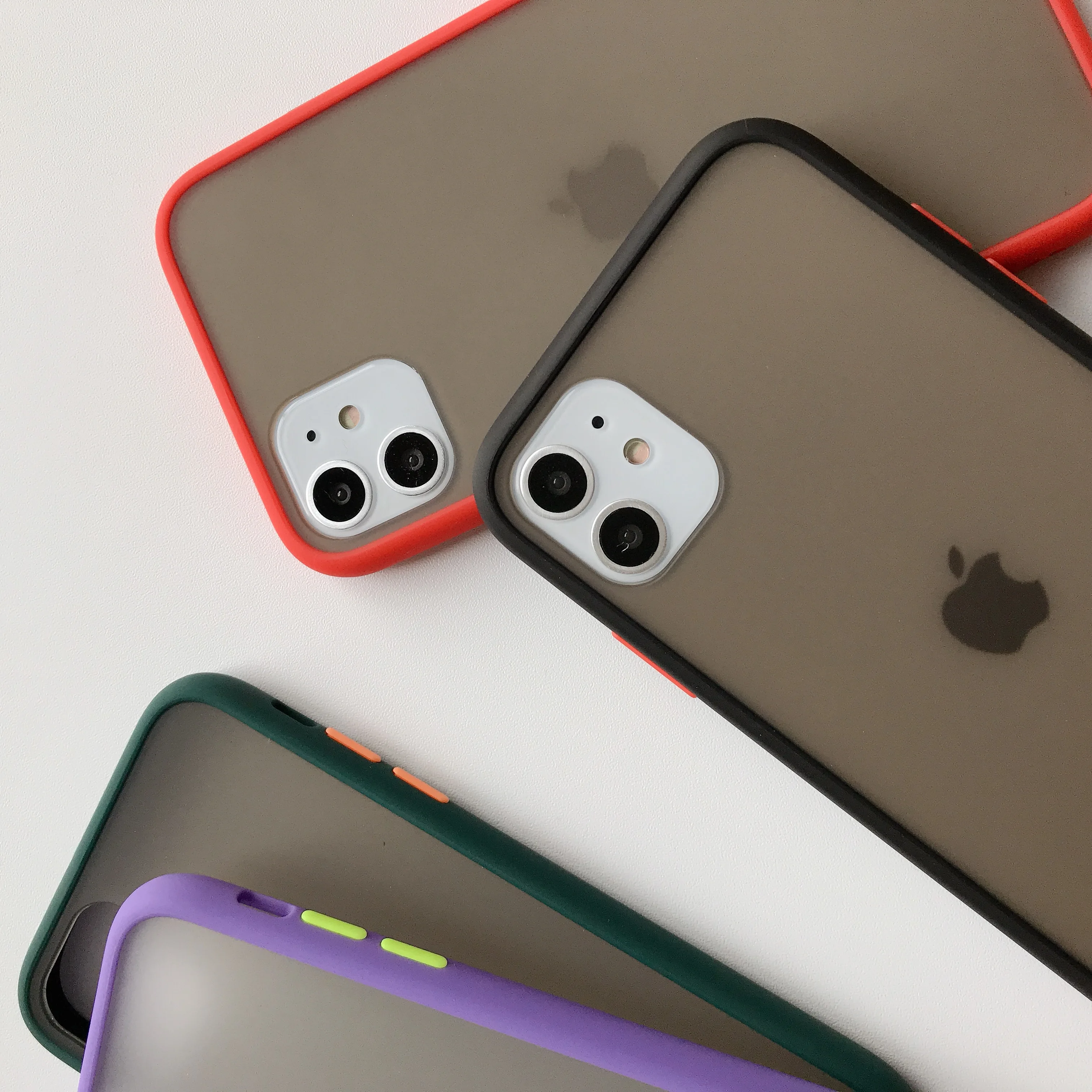 Для iPhone 11 Pro Max XR XS 6 6S 8 7 PlusSimple Матовый Бампер чехол для телефона противоударный ТПУ