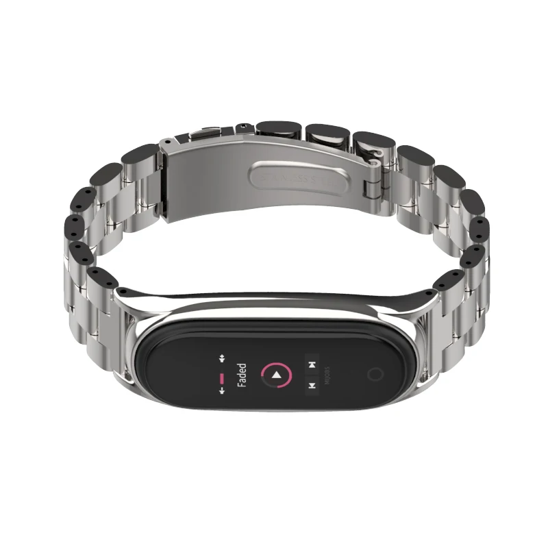 Mi jobs mi band 4 ремешок V стиль металлический браслет для Xiaomi mi ремешок 4 ремешок correa нержавеющая сталь mi Band 3 ремешок, умный Браслет
