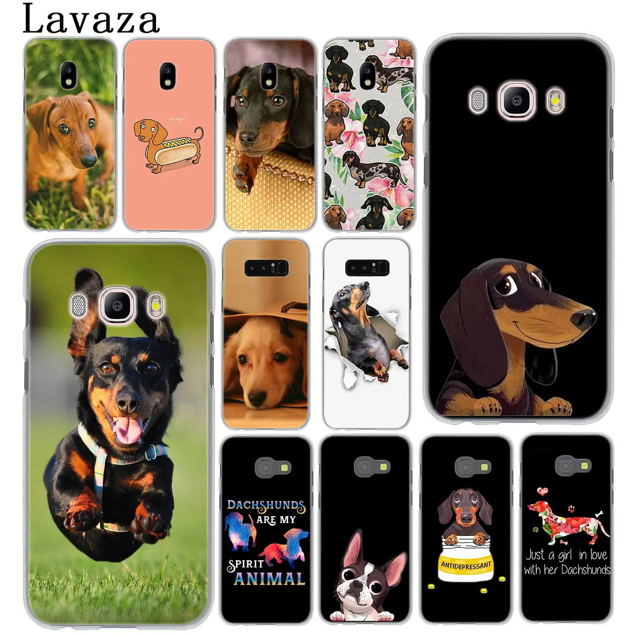 Милый жесткий чехол для телефона Lavaza Dachshund dog Samsung Galaxy J8 J7 Duo J6 J5 J4 Plus 2018 2017 2016 J2 J3 EU US