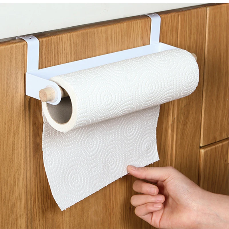 single pole paper towel holder rack Bathroom Toilet Roll Paper Holder Cupboard Hanger Hook Kitchen Accessories white | Обустройство