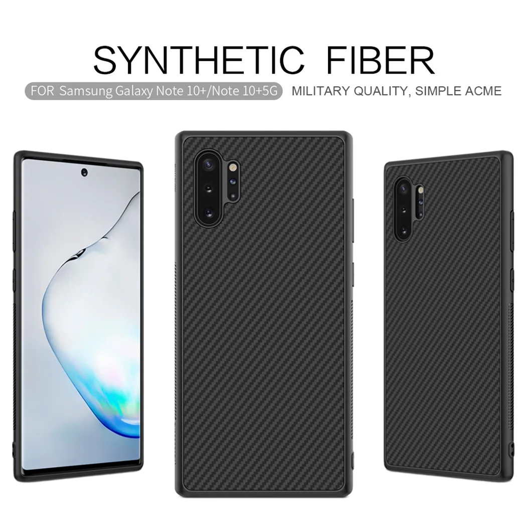 Для samsung Galaxy Note 10 10+ Plus Pro 5G чехол NILLKIN чехол из синтетического волокна карбоновый PP пластиковый чехол для samsung Note10 Plus