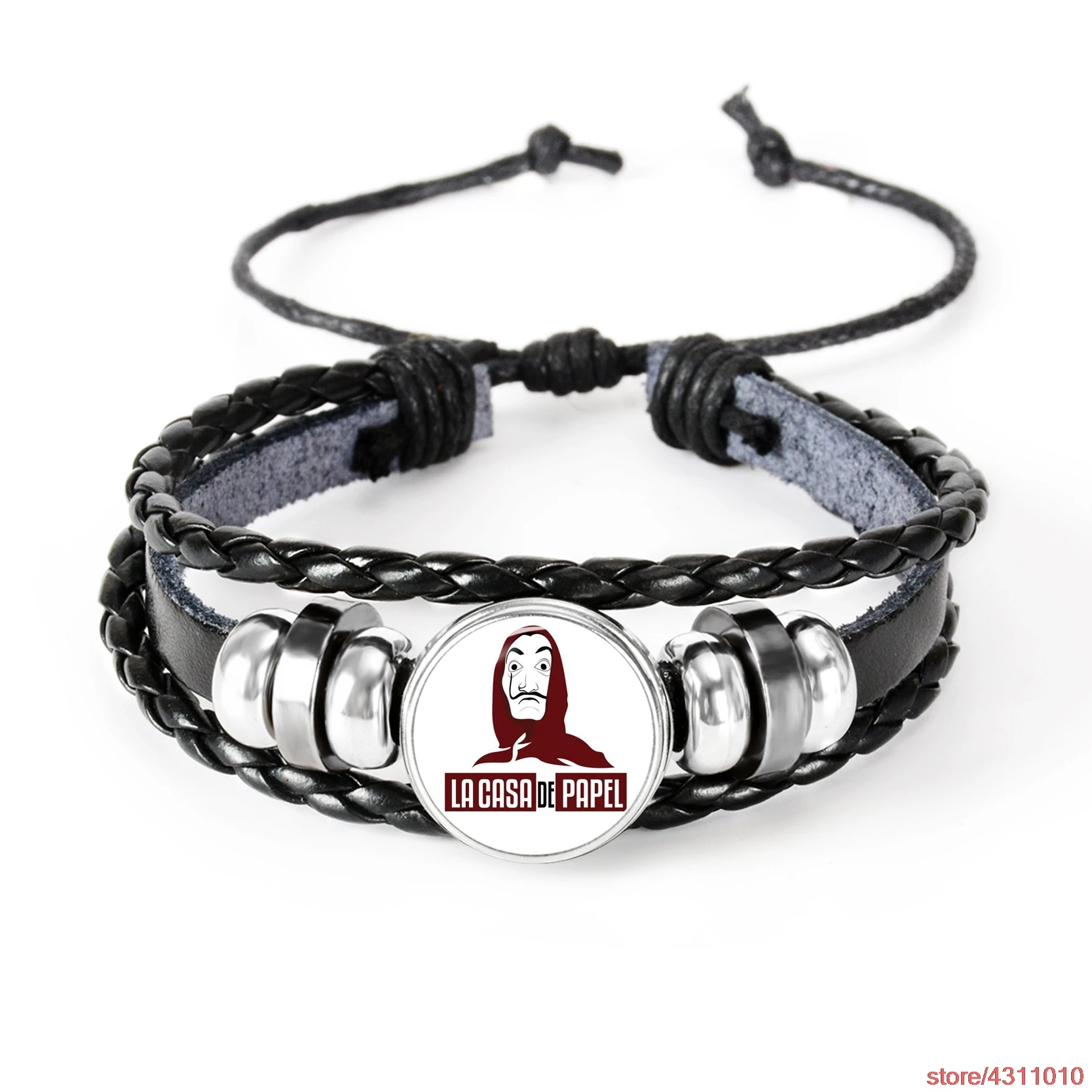 Мужской и женский браслет на Хэллоуин металлический из стекла кожи Ювелирное