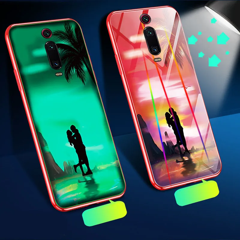 Style 3 Роскошный ударопрочный чехол из закаленного стекла Lu mi nous 7H для Xiaomi mi 9T Pro 9 анти-взрывающаяся задняя крышка для Red mi K20 Pro Note 7 - Цвет: Style 3
