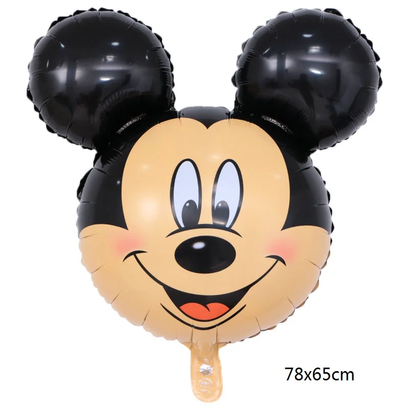 mickey 10 шт. большие фольгированные воздушные шары Минни Микки с розовым бантом, воздушные шары в виде головы Минни на свадьбу, день рождения, вечеринку, товары для декора, globos - Цвет: mickey