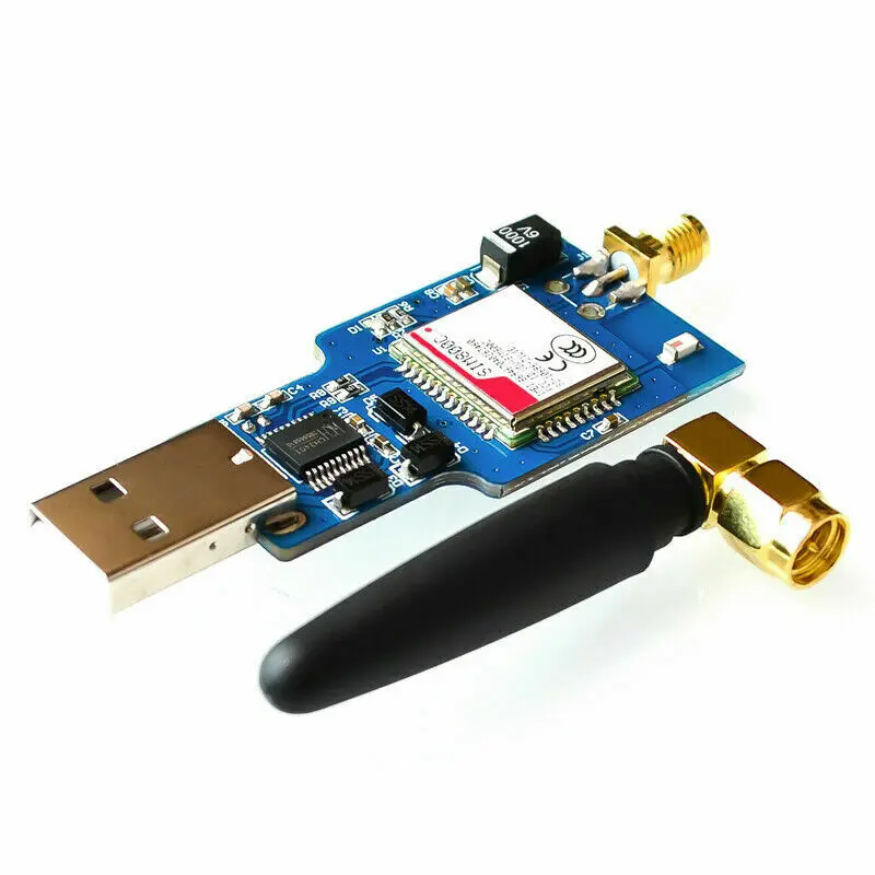 USB to GSM Module Quad-Band GPRS SIM800C for Bluetooth SMS Messaging with Antenna | Электроника