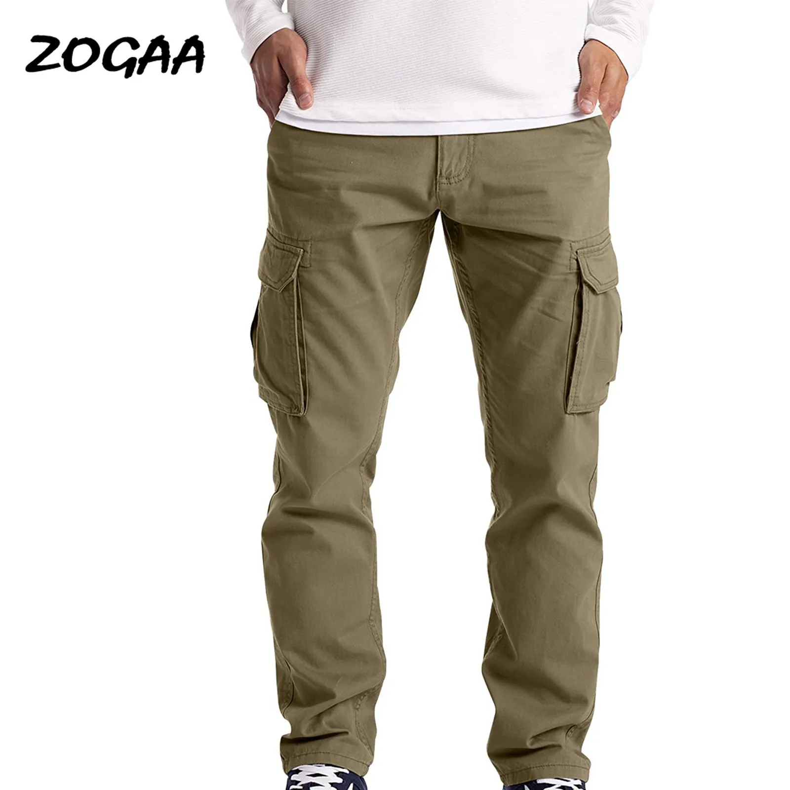 

ZOGAA Pant Men Spring Autumn Men's Casual Young Overall Multi-pocket Straight Trouser Trendy Loose Streetwear Chic New All-match