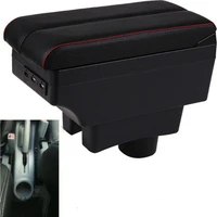 for hyundai accent tegas 2 armrest box central content interior accent tegas armrests storage car styling accessories with usb