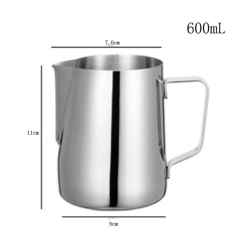 

Stainless Milk Frothing Pitcher Jug Steaming Frother Pot 600ml 150ml 350 1000 ml Cups Latte Art Creamer Barista Coffee Container