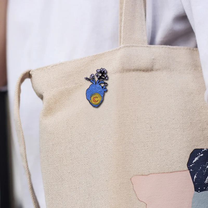 Булавка С Рисунком Ван Гога вдохновленная искусством звездной ночи