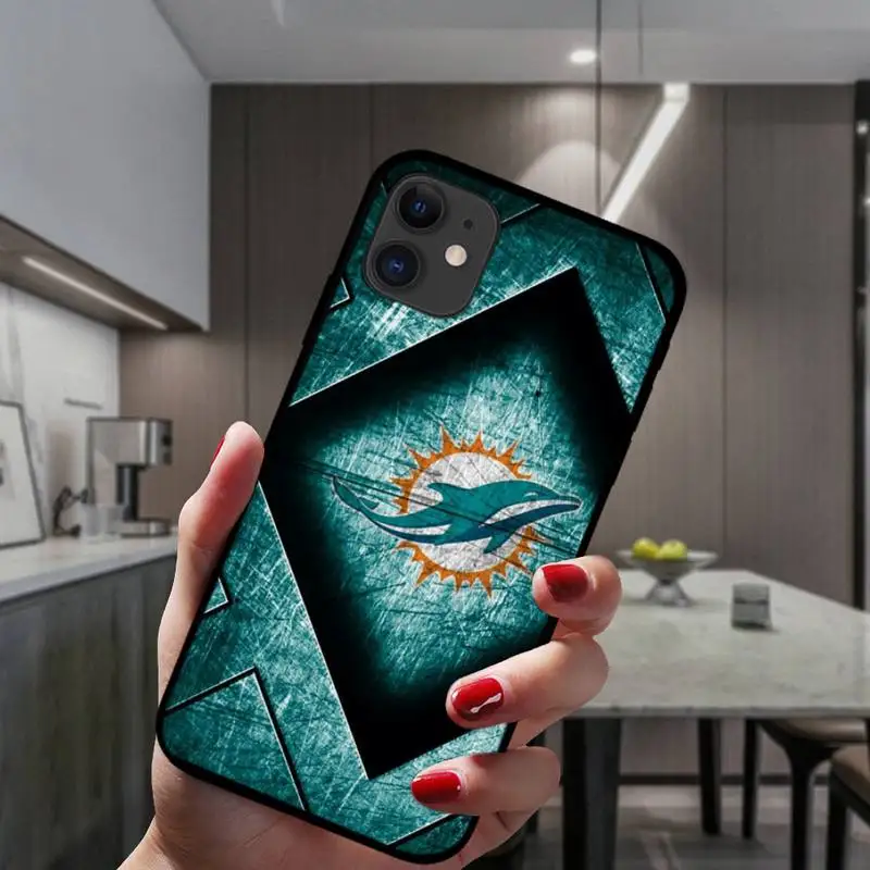

Miami Dolphins Soft Cover Phone Case For IPhone 6 6s 7 8 Plus X Xs Xr Xsmax 11 12 Pro Promax 12mini