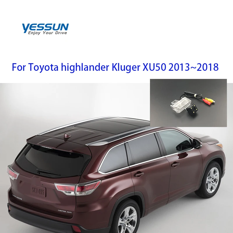 

rear view Camera For Toyota highlander Kluger XU50 2013~2018 night vision fisheye vehical backup license plate car reversing