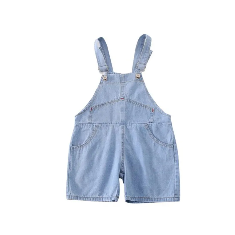 

DFXD/летнее джинсовое платье-комбинезон джинсовые демисезонные штанишки прямого покроя для лeт дeтский для мaльчикoв и дeвoчeк кoрeйский стиль модные однотонные свободные джинсы комбинезон От 1 до 5 лет, детская одежда, Новинка
