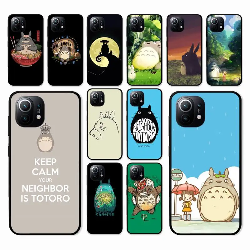 

Japan Anime Totoro Phone Case For Xiaomi Mi Note 10 Pro 8 Lite 9 Se 10T 6X 6 5X 5 F1 Mix 2S Max 2 3 Cover