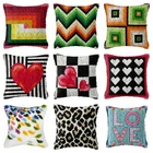 Высококачественная подушка для вышивки ковров, Набор для вышивки в пакете, Набор для вышивки, подушка с застежкой-крючком, посылка для подушки с принтом, коврик для подушки, декор сделай сам