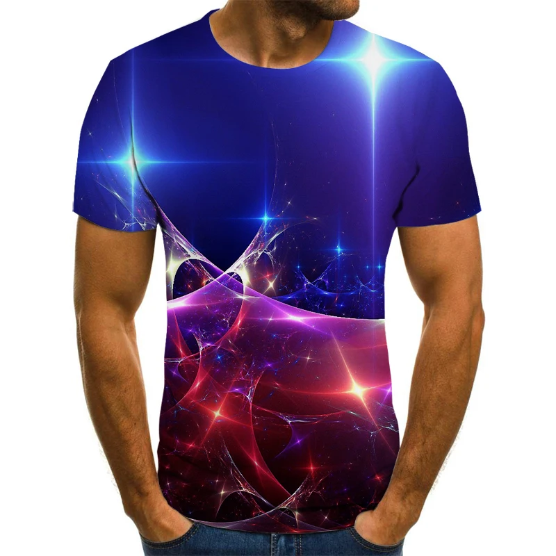 Nueva camiseta de moda 3D calle suelta para hombre Camiseta con estampado hojas camis|Мужские футболки| |