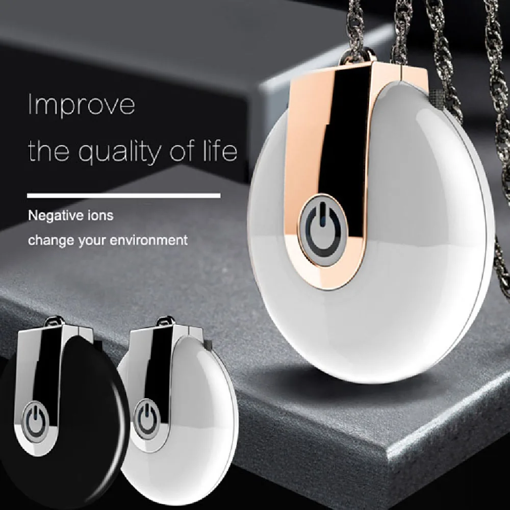 

USB Portable Wearable Air Purifier Personal Mini Air Necklace Negative Ion Air Freshener No Radiation Low Noise for Adult Kid