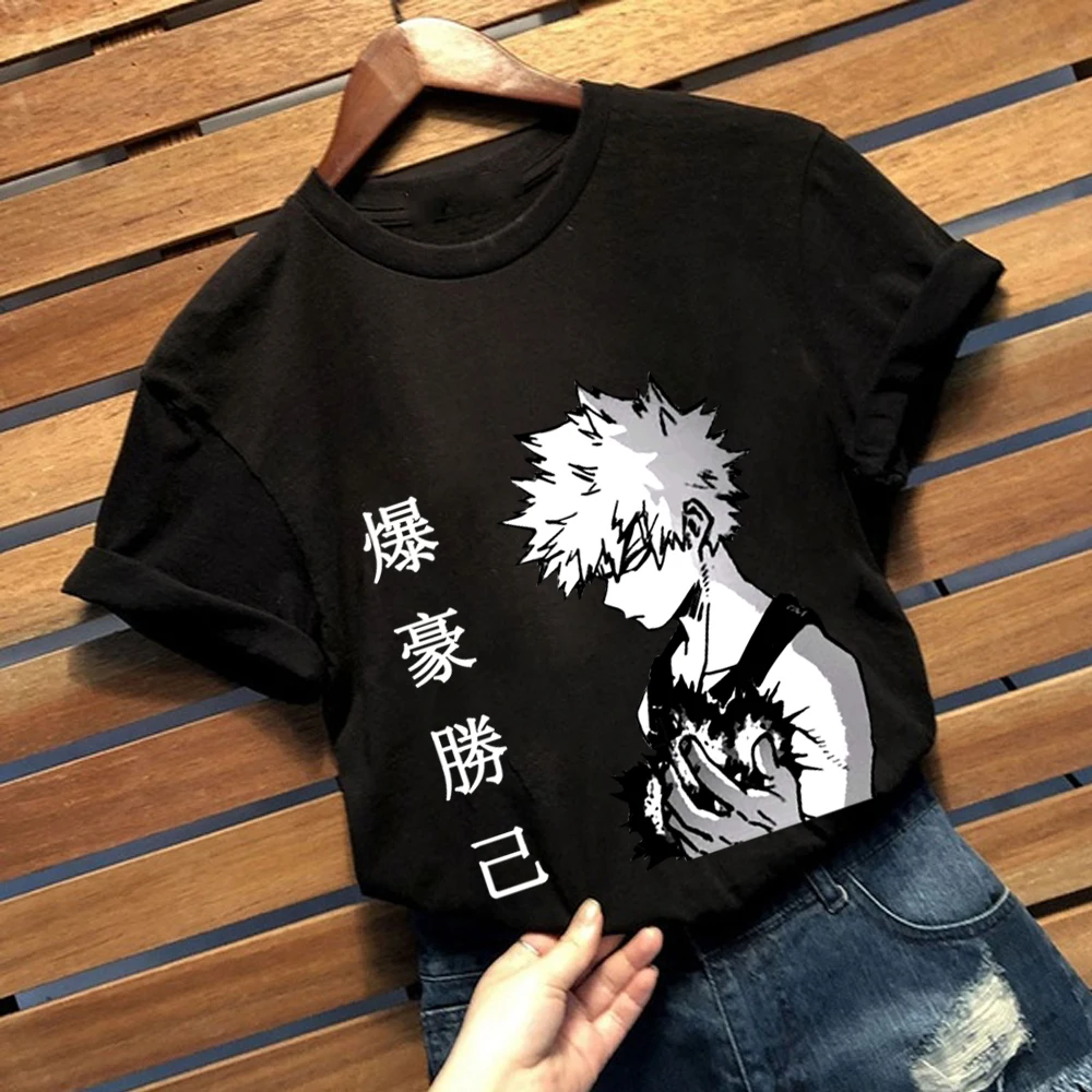 

Tee for Men Anime My Hero Academia Black T-shirt Men Women Summer