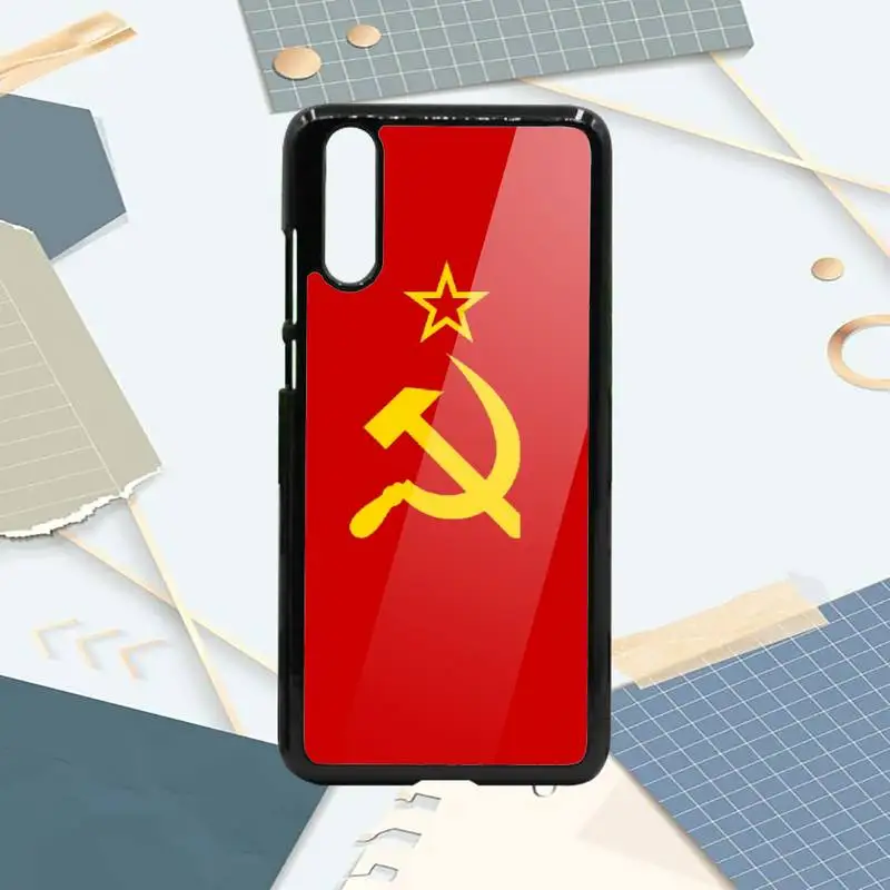 

Red Soviet Union USSR Flag Phone Case TPU For Samsung Galaxy S6 S7 S8 S9 S10 S20 plus ULTRA