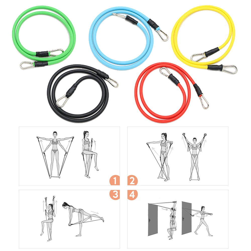 13 шт. домашние спортивные резинки для упражнений трубки ленты скакалка дверной