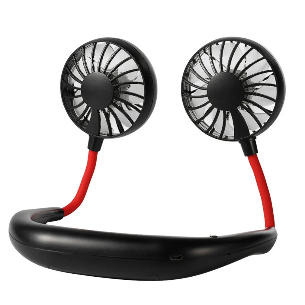 

Summer Air Cooling Neck Fan Bladeless Hanging Neck Fan Air Cooler Outdoor Sport Mini USB Rechargeable Neckband Fans Strong Wind