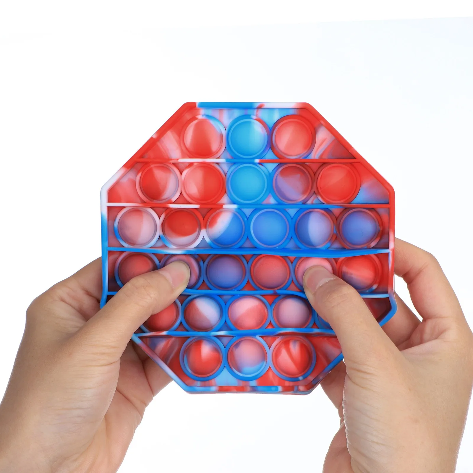 

Montessori Tie Dye Push Bubble Fidget Sensory Toy Autism Special Needs Anti-stress Pops It Fidget Reliver Stress Speelgoed