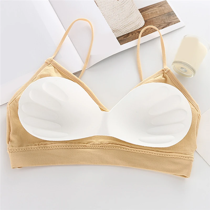 

Vogue Sporty Invisible Push Up Bra Solid Top Sexy Seamless Bralette Chest Tops Wire Free Brassiere Women Lingerie