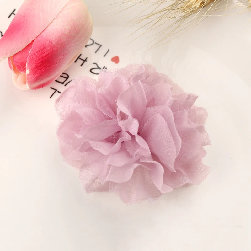 7 5PCS /33 Colors Mini Chiffon Fabric Flower For Wedding Invitation Artificial Flowers For Dress Decoration - Цвет: 7