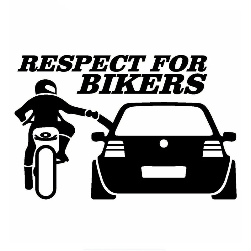 

Creativity Respect for Bikers Funny Auto Sticker Decals Waterproof Sunscreen Cover Scratches PVC,13cm*20cm