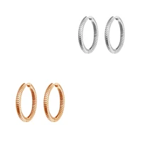 clear cz rose golden sparkling double hoop earrings free shipping wholesale jewelry circle round female earrings for women