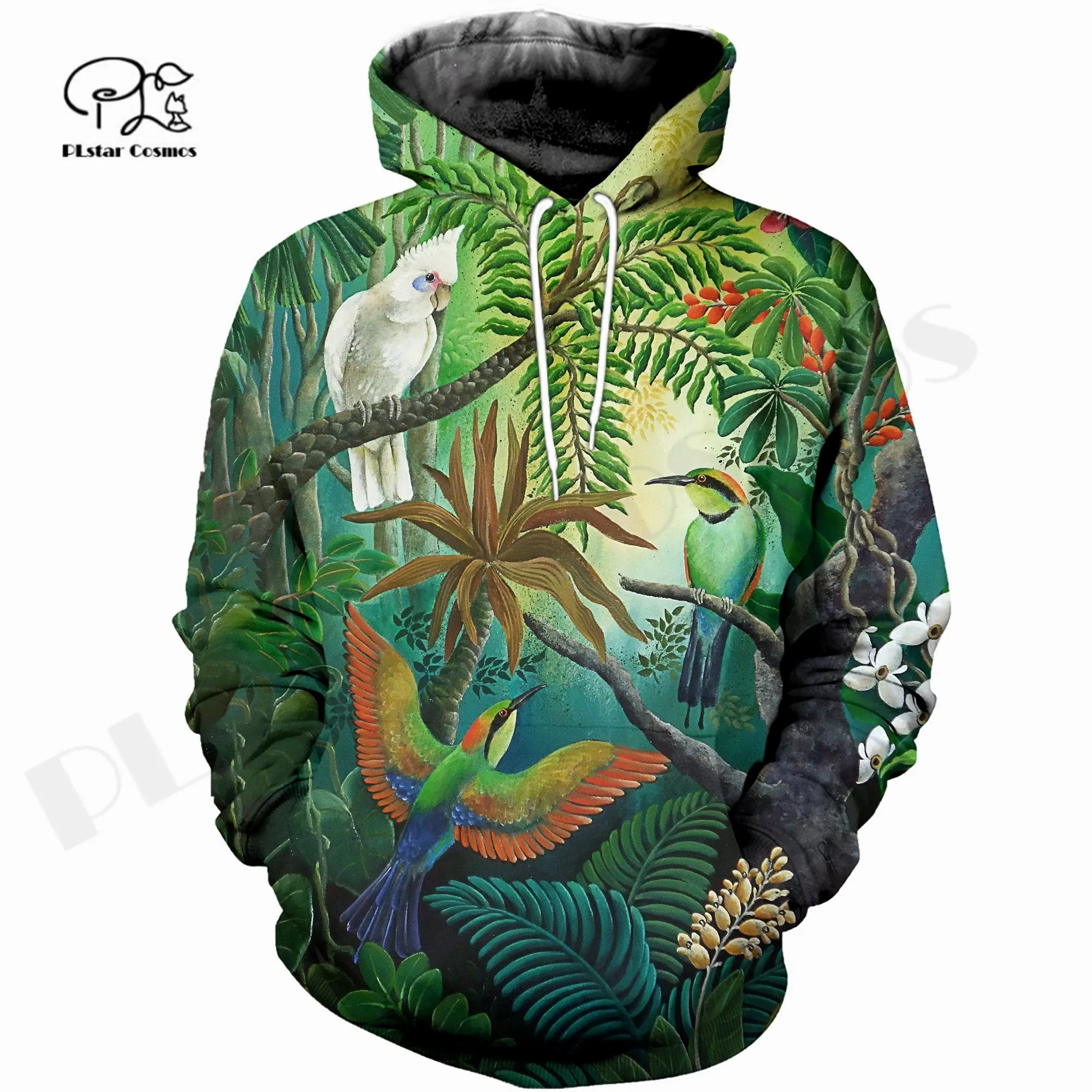 

PLstar Cosmos 3Dprint Newest Parrot Bird Art Harajuku Premium Streetwear Funny Unique Awsome Casual Hoodies/Sweatshirt/Zip S-2