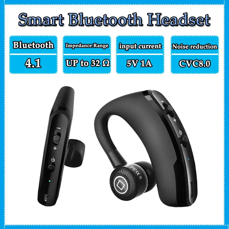 

V9 4.1 Bluetooth Headphones Stereo Waterproof And Noise Reduction True Wireless HD Audio Qualcomm Apt-X Earphones HiFi Ear Buds