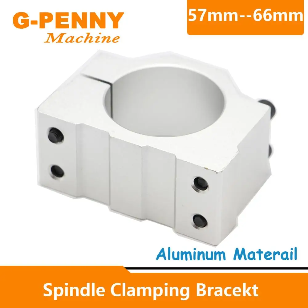 Free Shipping CNC Spindle Motor fixture 57mm,58mm,60mm,62mm,64mm,65mm,66mm Spindle Clamping bracekt Aluminium fixture