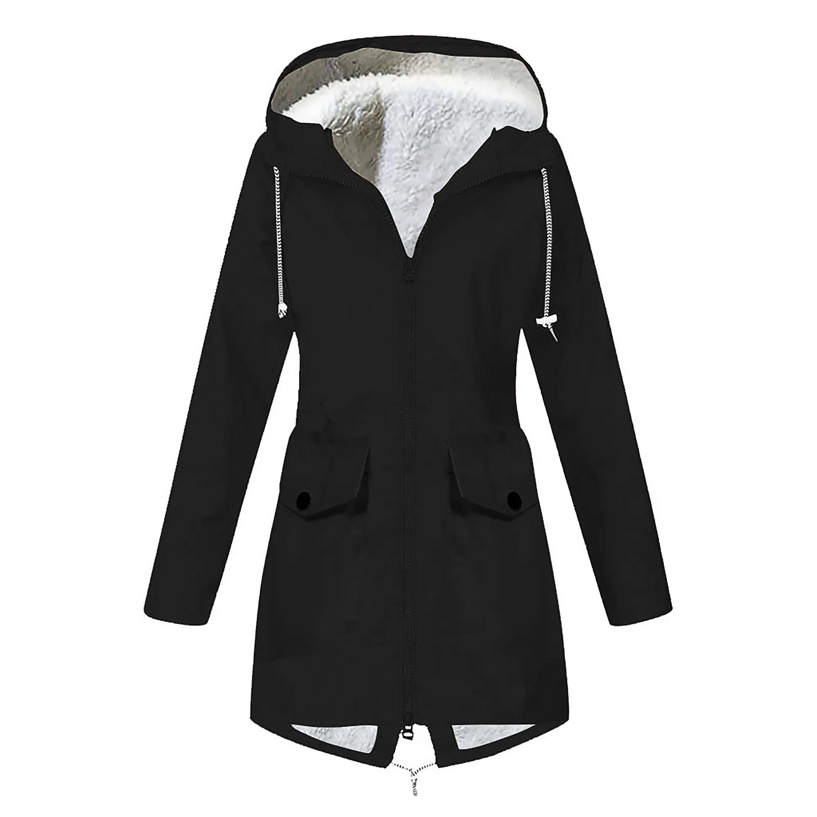 

Women Jackets Winter Coat Jacket Women Solid Rain Outdoor Plus Waterproof Hooded Raincoat Windbreaker Lightweight #T2G