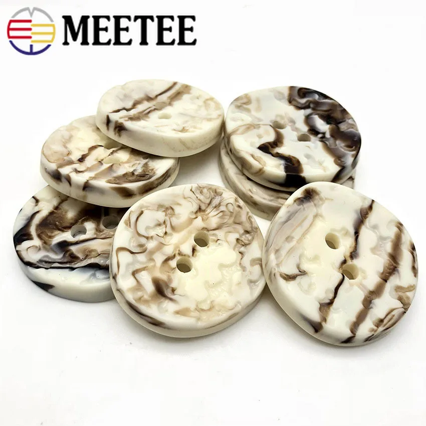 Meetee Экологичные 20/40 шт. 30 мм мраморные полимерные пуговицы мужские костюмы пальто
