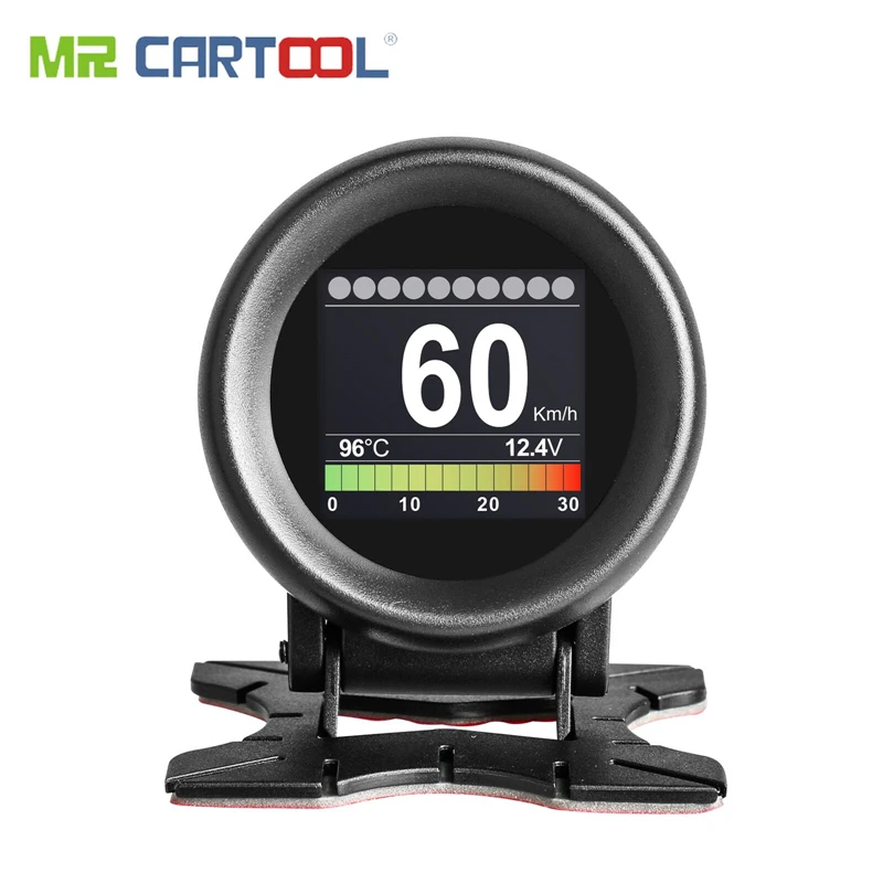 MR CARTOOL M3 автомобильный OBD2 HUD Дисплей gps Спидометр превышение Предупреждение датчик температуры воды масла цифровой OBD2 диагностический инструмент