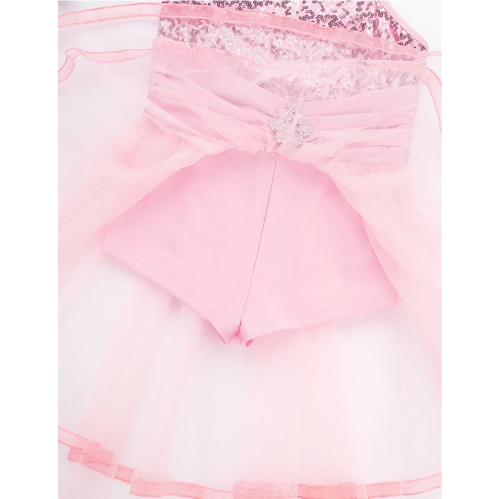 Балетное платье с блестками для девочек лирическое танцевальное блестящее