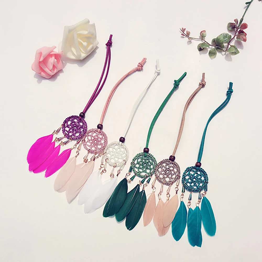 

7 Pcs Set Dream Cathers Boho Car Pendant Accessories Interior Dream Cather for Party Favor, Baby Shower, (Random Color)