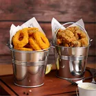 Металлическое ведро 10 см, мини-контейнер для печенья, картошки фри, украшение для дня рождения, детское свадебное украшение, коробка для конфет для детского праздника