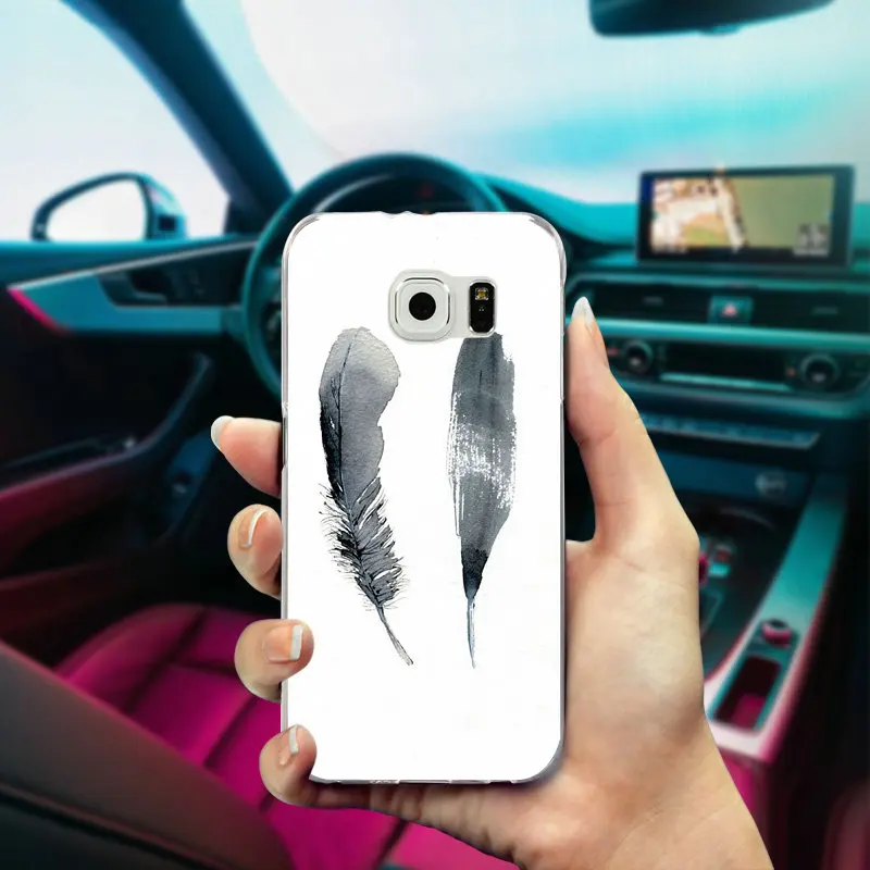 Slim Silicone Soft TPU Mobile Phone Cases for Samsung Galaxy Note 2 3 4 5 8 S3 S4 S5 Mini S6 S7 S8 S9 Edge Plus Feather Pen Diy | Мобильные