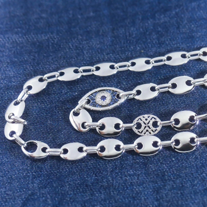 

Цепочка из серебра 925 пробы под сглаза