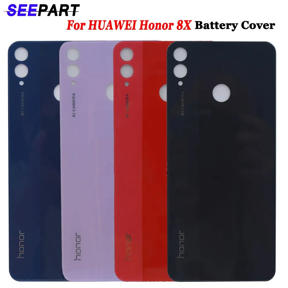 Задняя крышка аккумуляторного отсека для HUAWEI Honor 8X стеклянный корпус двери