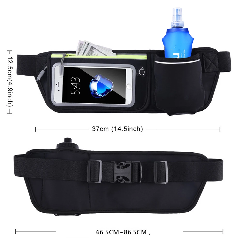 Поясная Сумка для бега мягкая фляжка держатель телефона с разблокировкой по