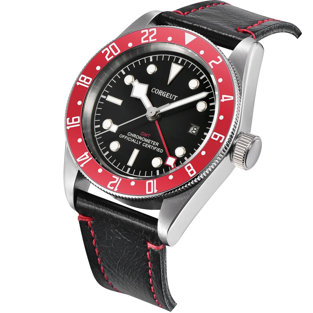 Роскошные Мужские автоматические механические часы с кожаным ремешком 41 мм |