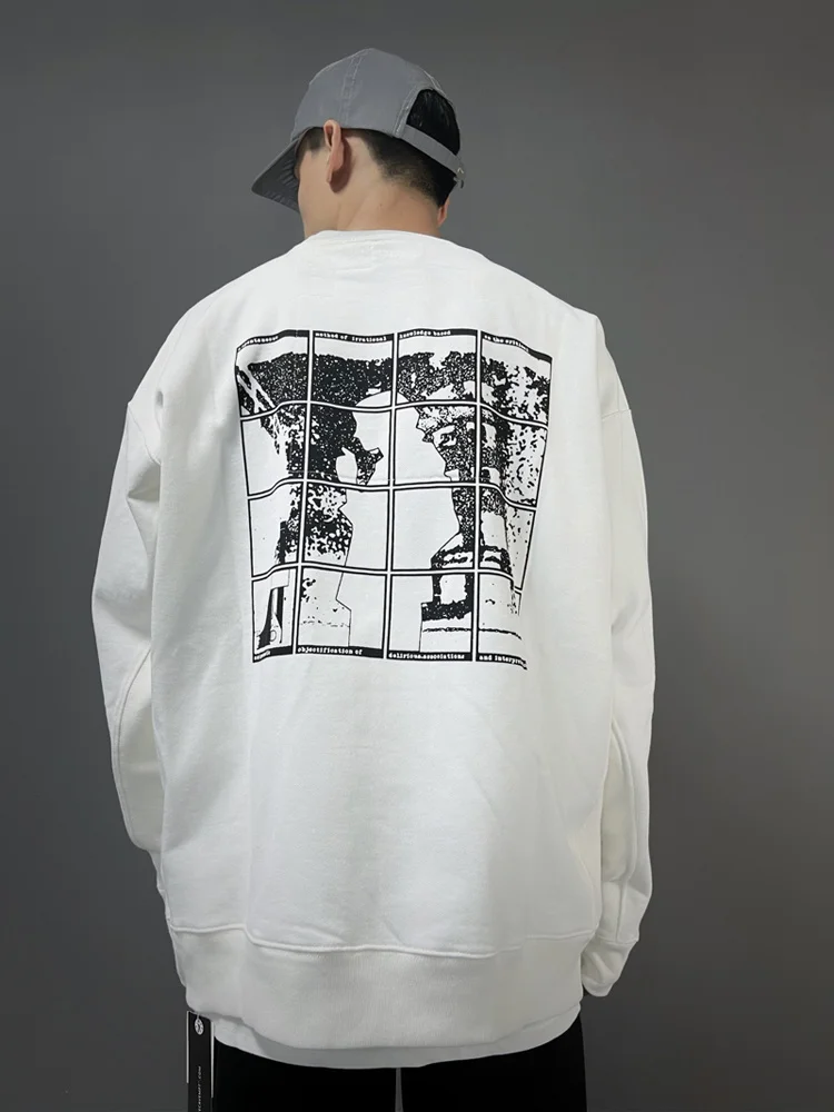 

Весенне-осенние свитшоты с принтом в виде окон, Высококачественная свободная мужская одежда с круглым вырезом, повседневный Женский пулове...