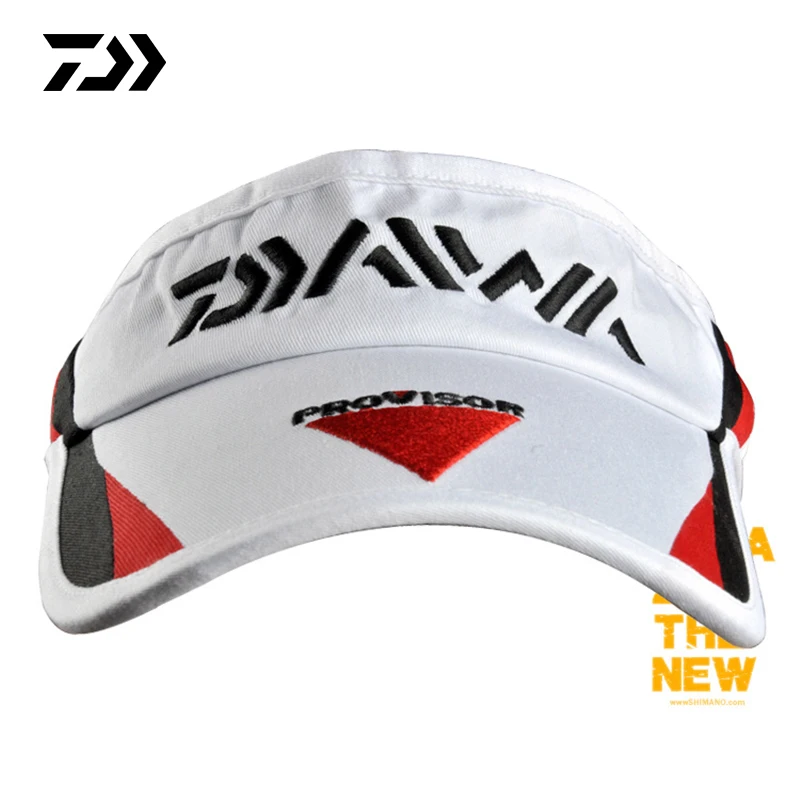 Daiwa Summer Visor Fisihing Sun Protection Hat Men Outdoor Sport Golf Running Sunshade Breathable Embroidery Letter Fishing Caps | Спорт и