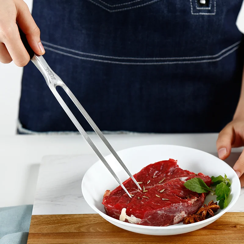 430 нержавеющая сталь большая ручная Вилка для мяса обжарки барбекю Стальная